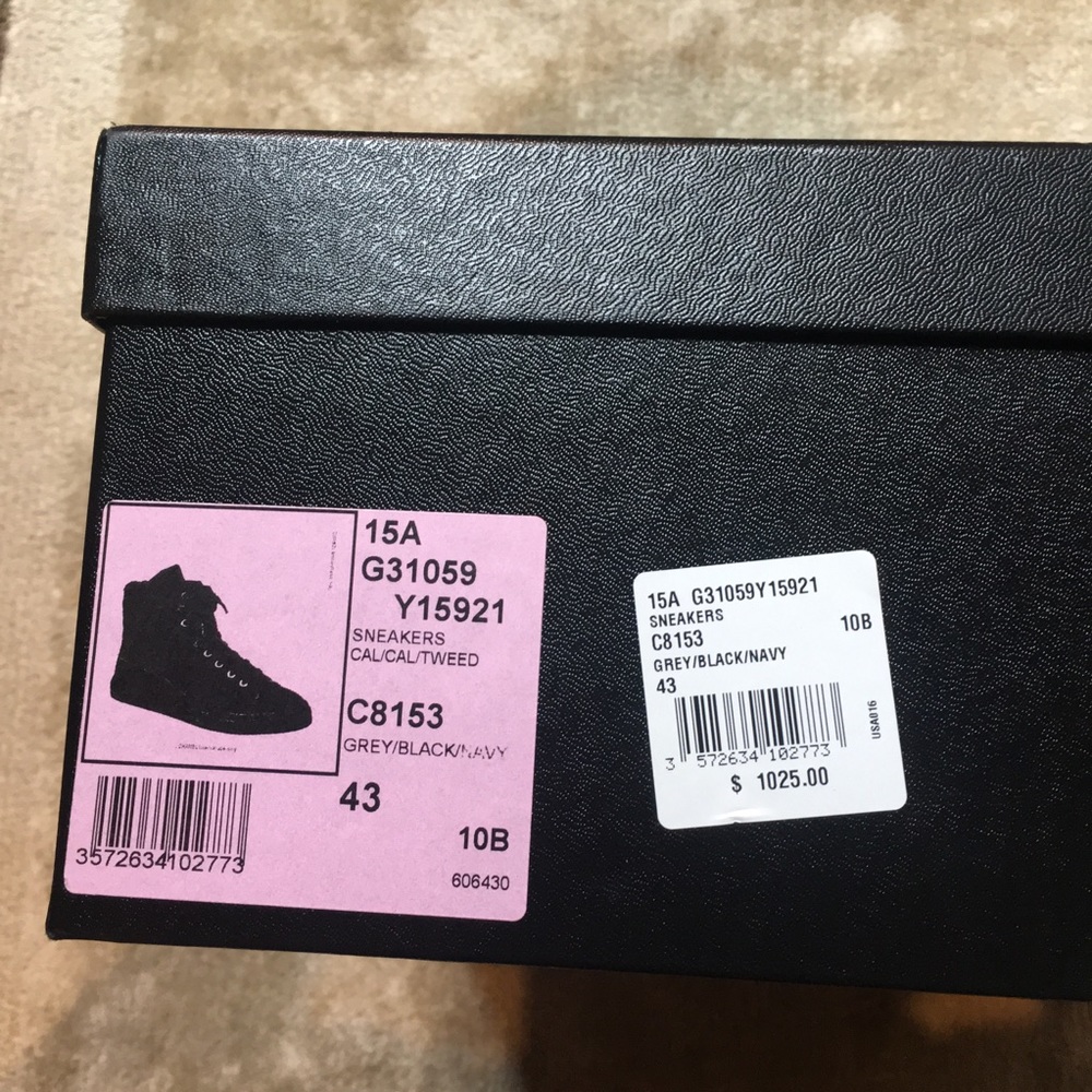 CHANEL - Men’s tweed high top sneaker boot, 10 - Picture 5 of 5